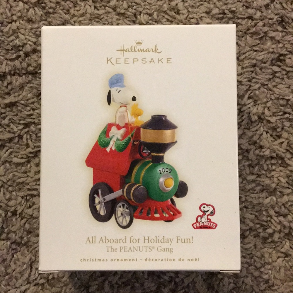 All aboard for holiday fun! the Peanuts gang